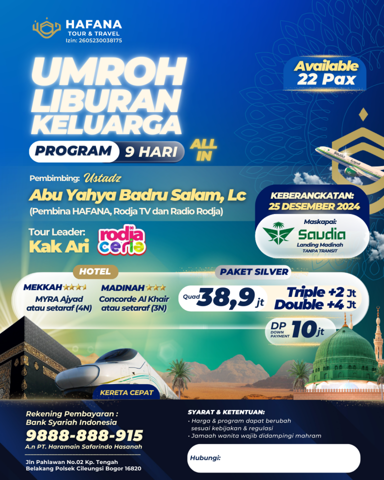 3 UMROH Keluarga bersama UB (SILVER)